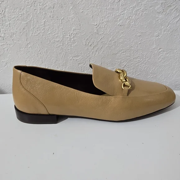 Tory Burch Jessa Loafer Ginger Shortbread Gold Dragon Slip On Flats Women's 10.5 - Picture 5 of 14
